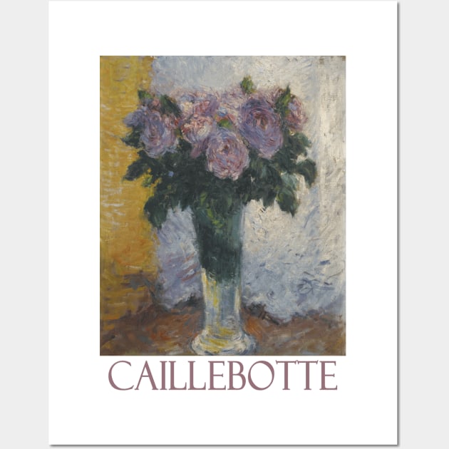 Roses in a Vase (1883) by Gustave Caillebotte Wall Art by Naves